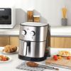 Air Fryer Oven 1700W 6.9 Quart, 360Â° Circulation, Adjustable Timer for Healthy Cooking, Black
